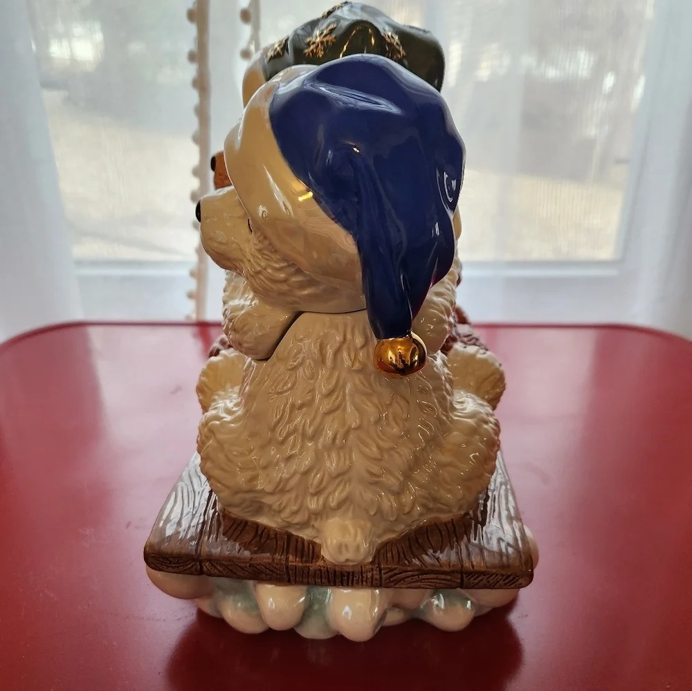 Radko Holiday Bear Cookie Jar